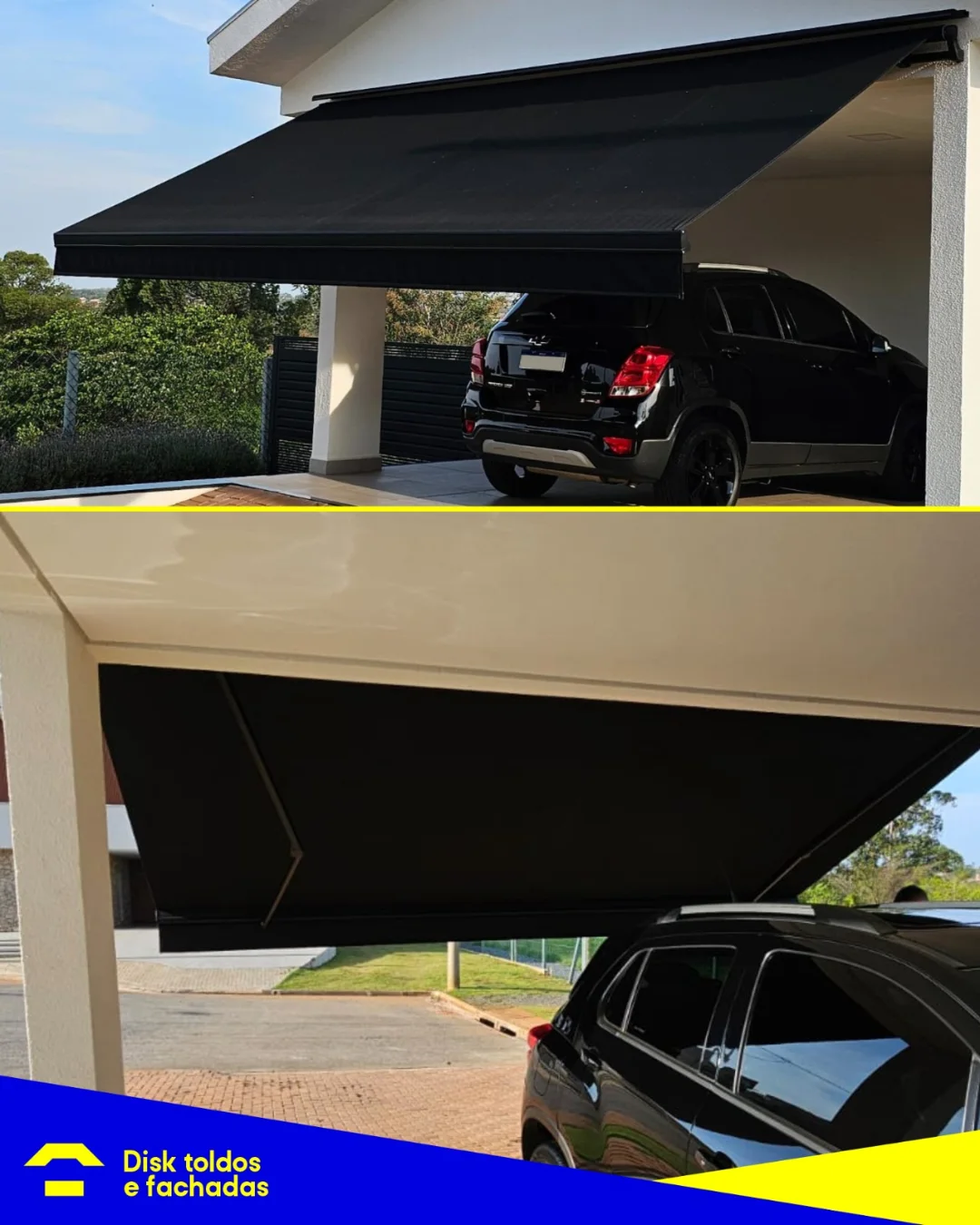Toldo articulado planejado para proteção do seu veículo.